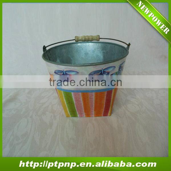 Colourful Butterfly design Metal Flower Pot for Garden