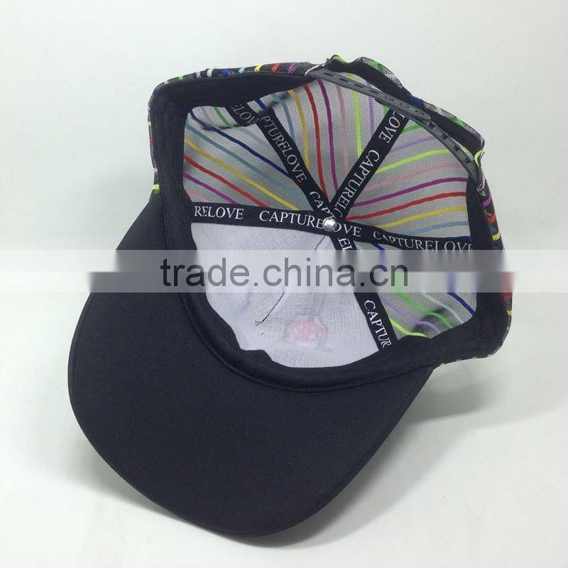 Children Multi Color Mesh Cap Custom Mesh Baseball Cap Breathable Trucker Hat