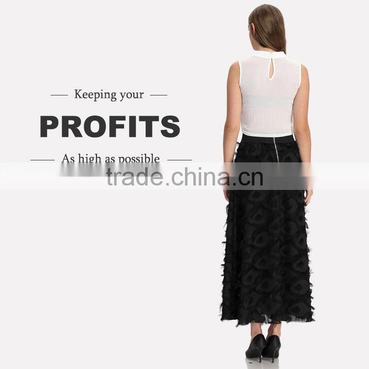 Domin latest mature fashion designer ladies long skirts models