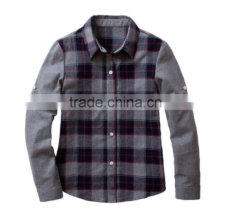 Bospoke Autumn Middle School Uniform Plaid Flannel Shirt