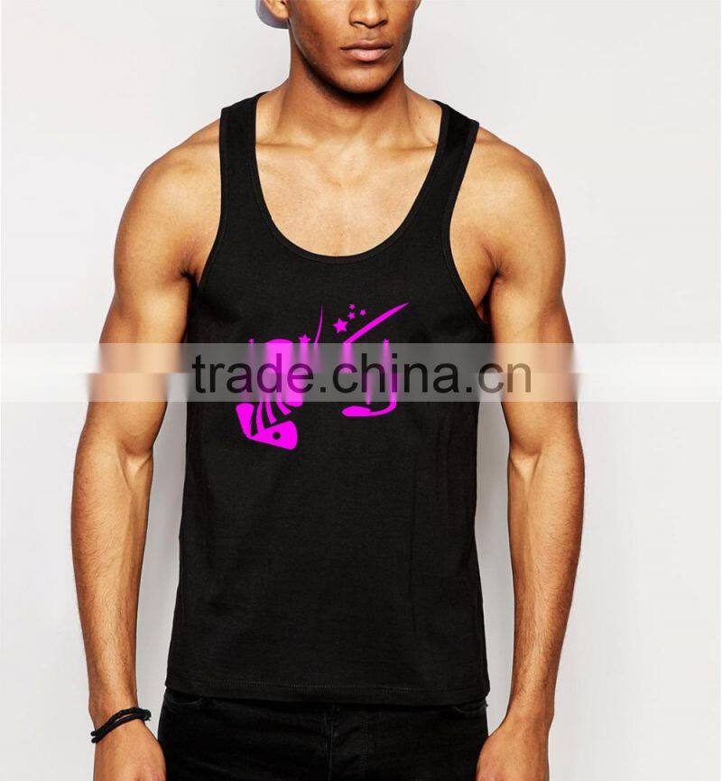 Custom tank top printing crop top screen printing casual tank top for men