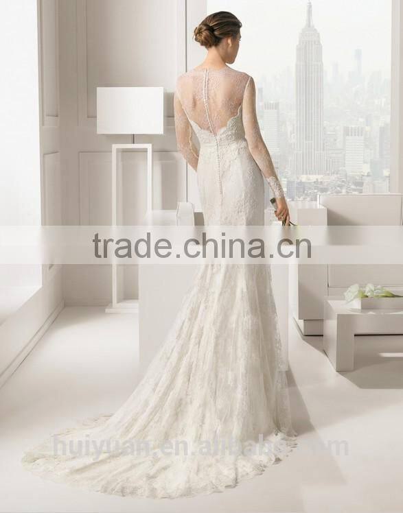 modest long sleeves bridal lace bateau neck muslim wedding dress