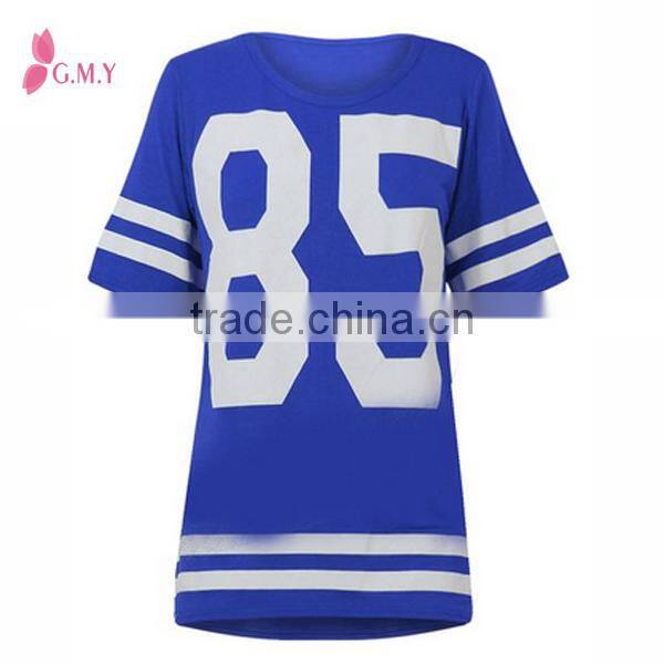Fashion oversized women new jersey football T-shirt dress for women