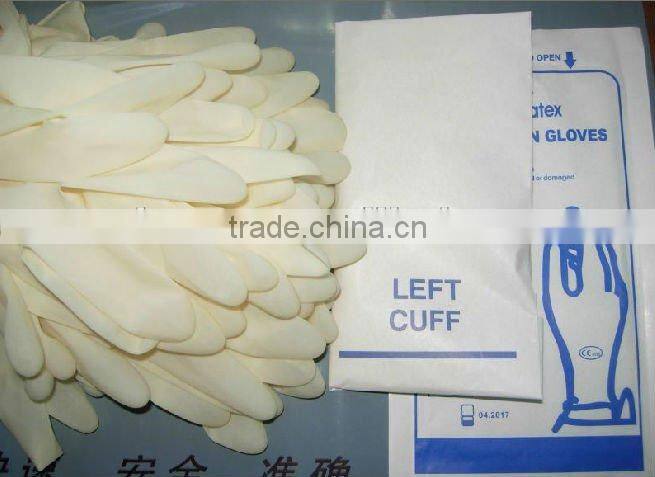 disposable latex examination glove medium size(semi poedered)for medical purpose /cheap glove/white glove