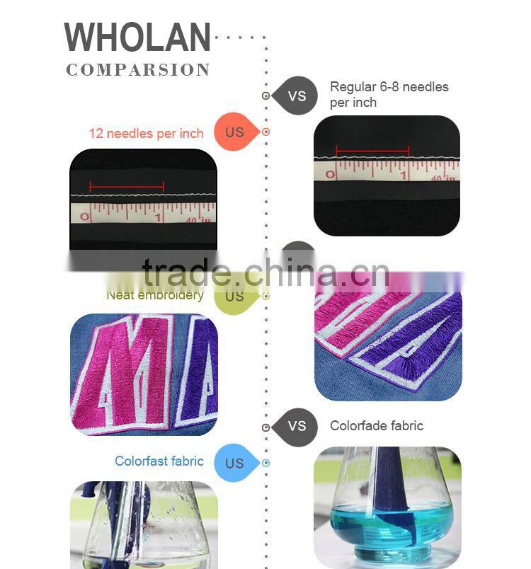 2017 Custom Distress Metallic Printed Lady Pullover Crewneck Plain Knit Fabric Sweatshirts