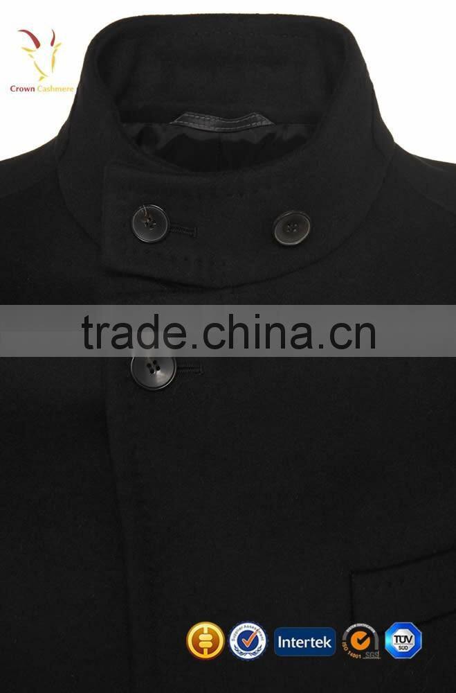 High Neck Men long Plus size winter wool coat,Wool Overcoats for men