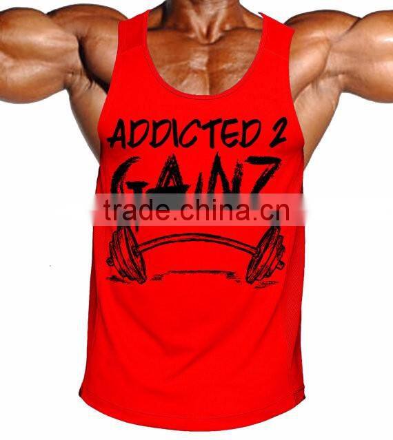 Newest Custom mens tank top stringer vest for men