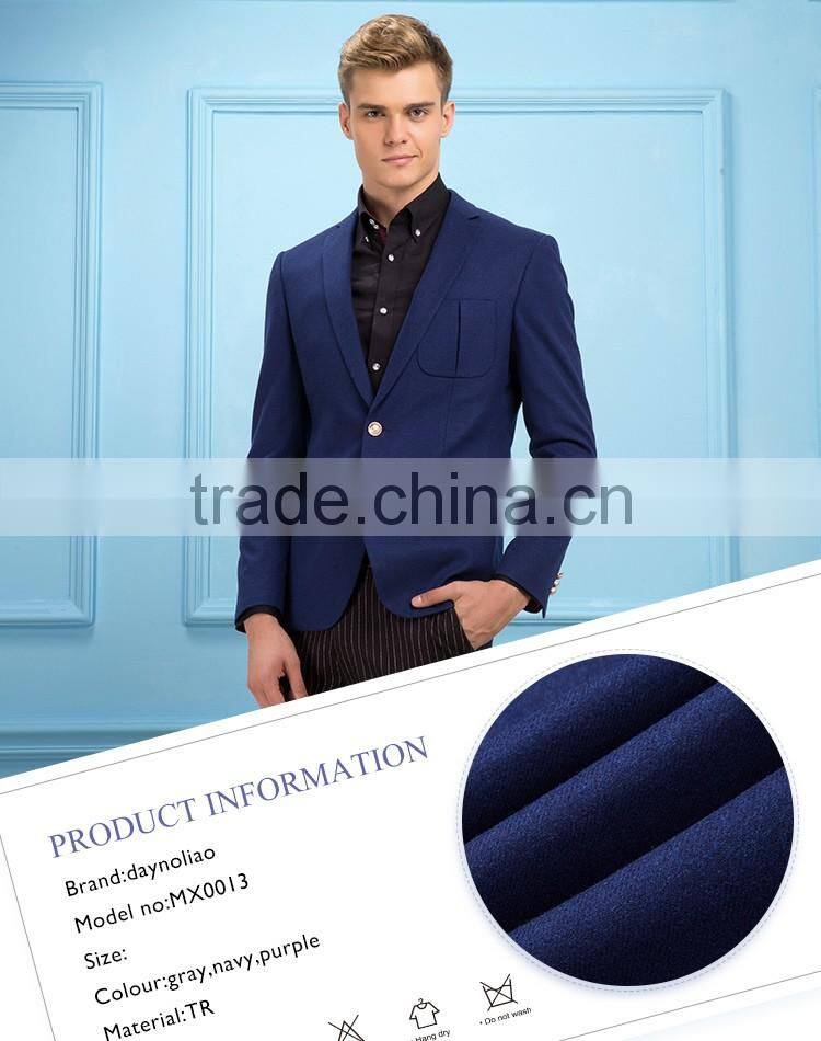 Daynoliao men blazer designer blue jacket slim fit casual men's suit blazer
