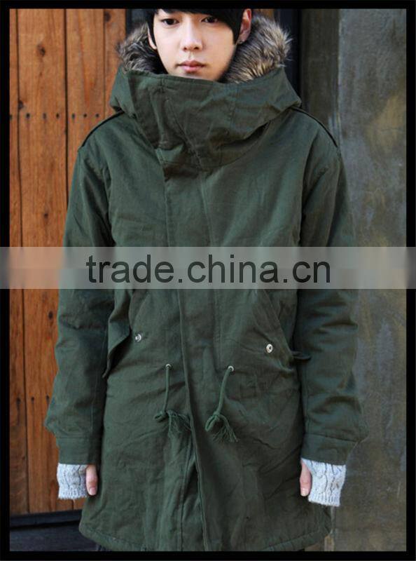 2016 new design vogue european style fishtail military fur parka designer men winter coat