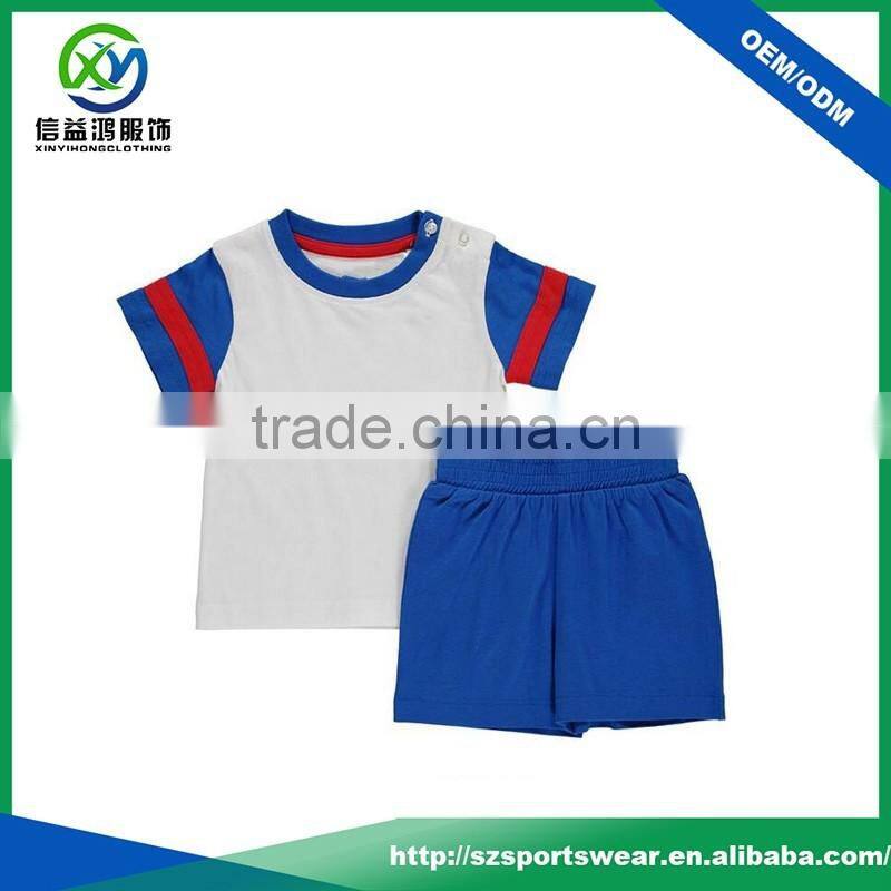 New Arrival Fashion High Quality Cotton Set of Kids Sport t shirt /short