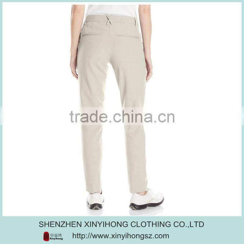 ladies golf pants without zipper,high quality golf trousers
