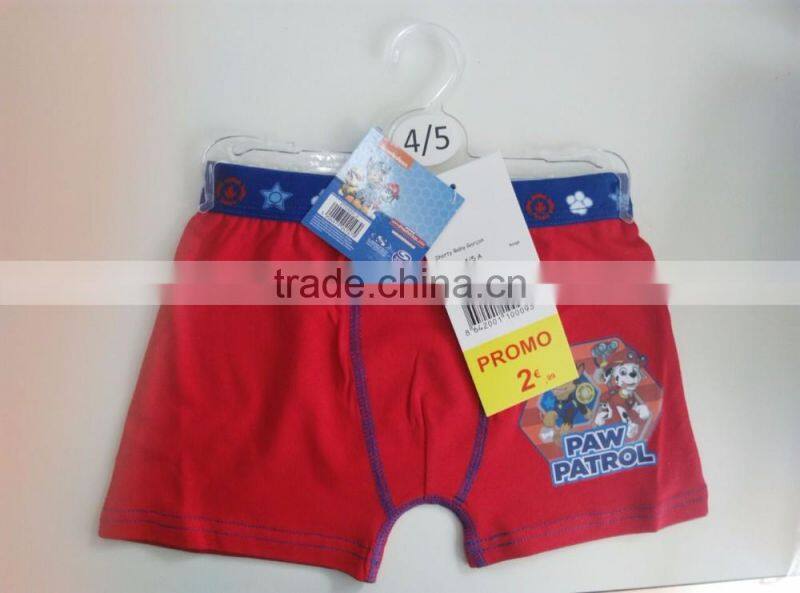 New design boxer hot sale boys brief 90%cotton 10%elastane fashion Children underwear
