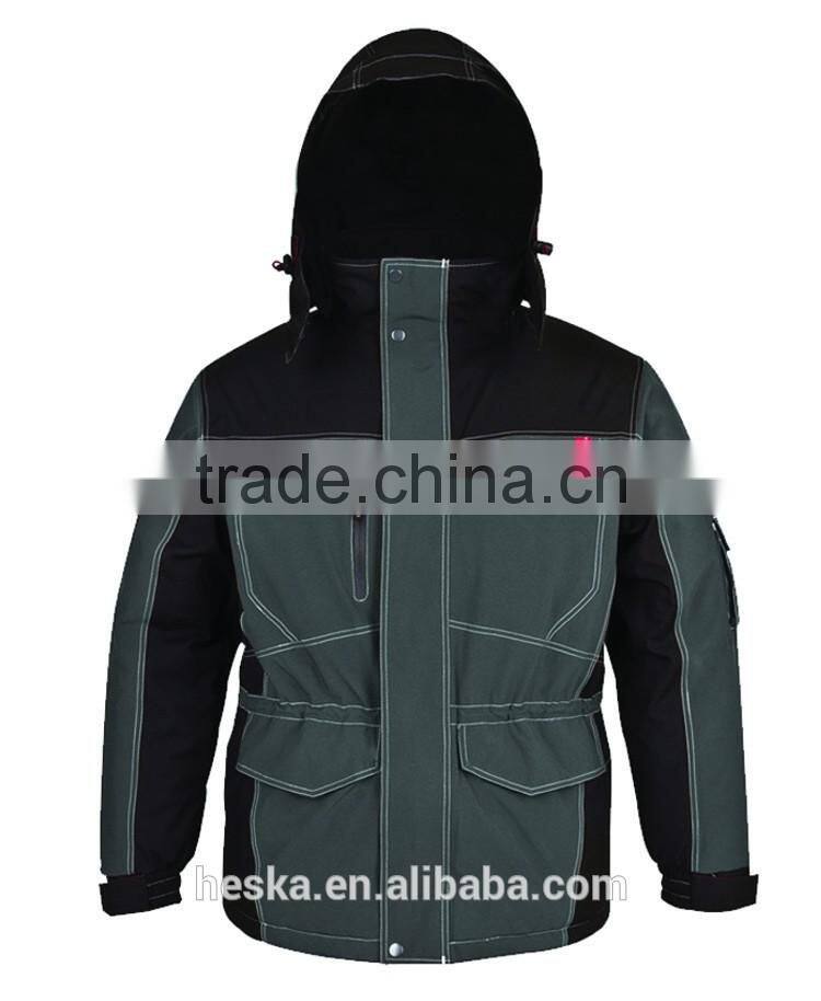 Safety workwear mens waterproof winter jacket custom parka