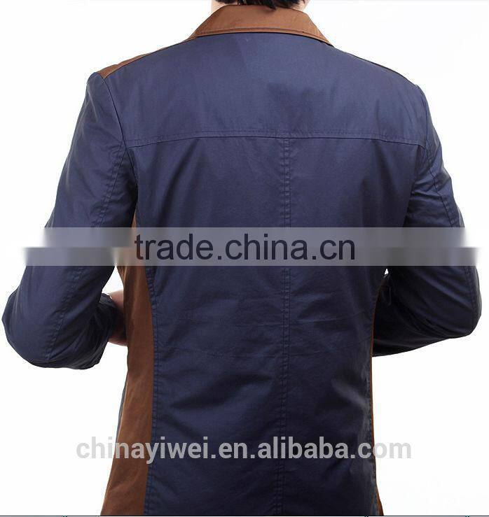 good quality suit collar long jacket for man
