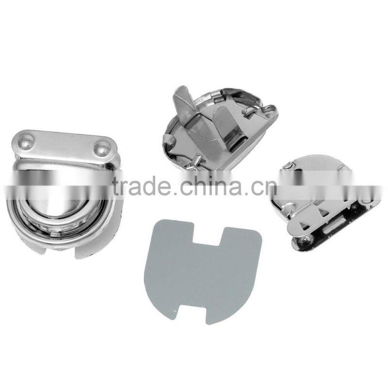 Custom Silver Tone Small Bag Twist Turn Metal Lock For Purses