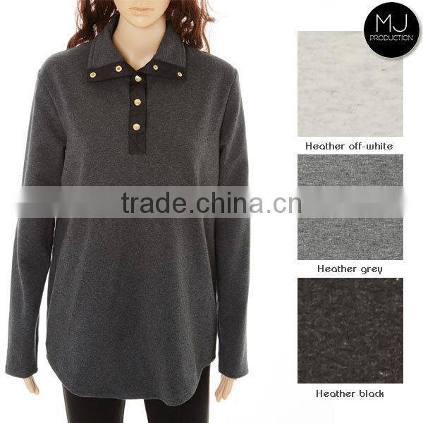 Factory Heather Fabric Winter Pullover Women Clothing