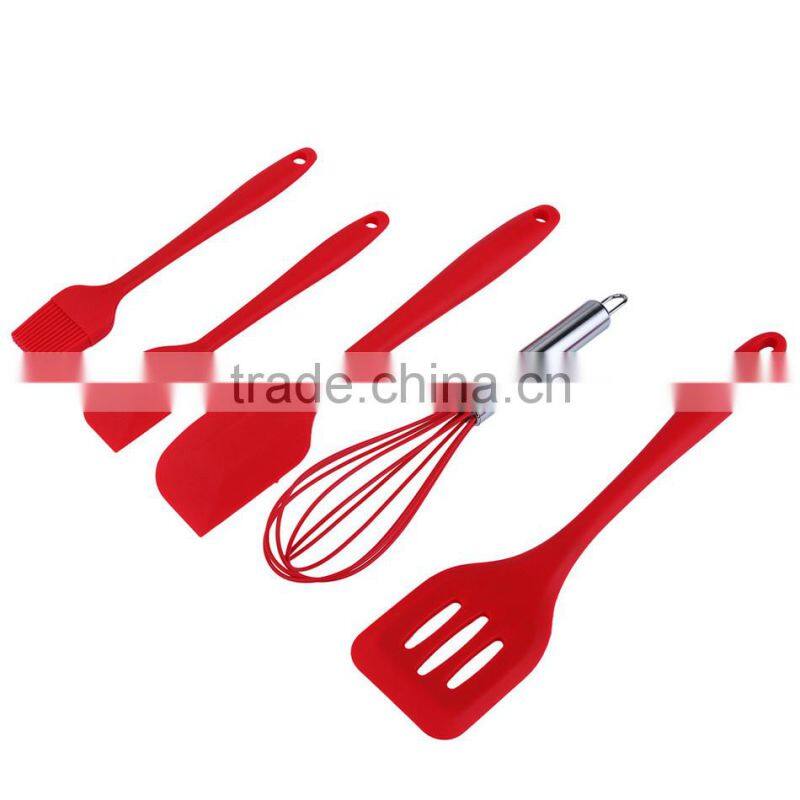 5Pcs DIY Silicone Pastry Cooking Tools Pastry Healthy Oil Utensil Cooking Basting Brush Spatulas Kitchen Baking Scraper Sets