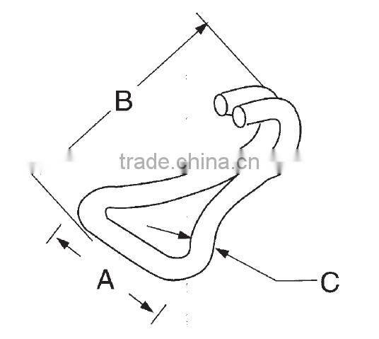 doudle J hook for 50mm ratchet strap(cargo lashing)