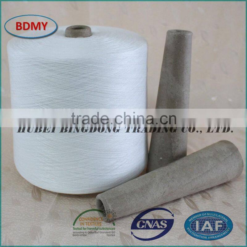 Raw white polyester yarn 30S/3 with paper or plastic cone