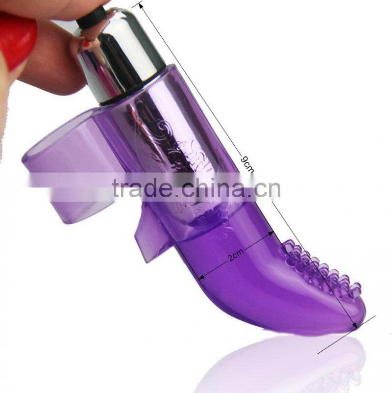 Mini Bullet Vibrating Finger Lip Ring Massager Tongue Vibrator Adult Sexy Toys