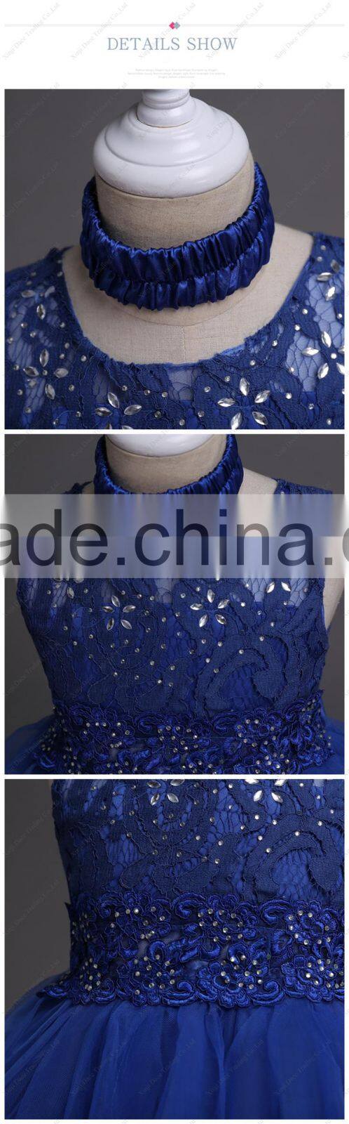 Newest frock design beautiful model modern kids ball gown western dresses for girls