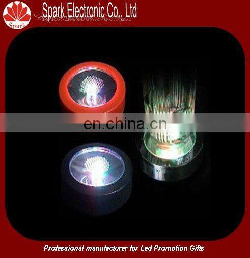 super thin flash blinking LED flashing coaster