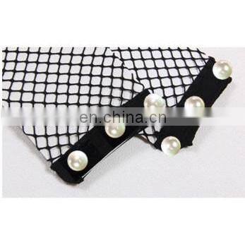 Hot sale fishnet socks with pearl beads