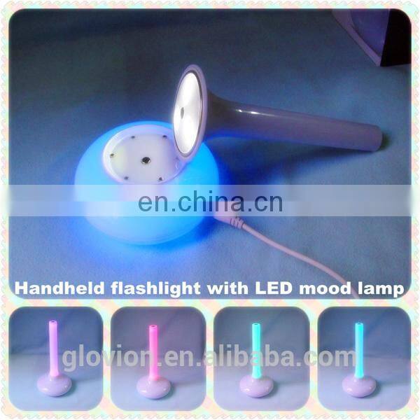 New Update Vase Design LED Rainbow Night Light Mood Lamp with 7 color Changeable & Handheld Flashlight Torch