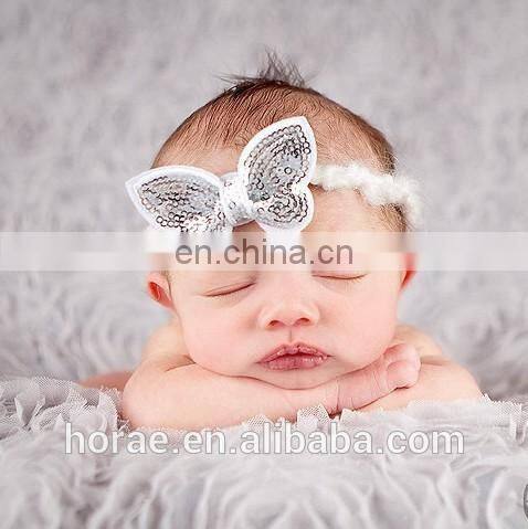 DIY Sequin Bows Hair Accessories For Baby Girls Headbands
