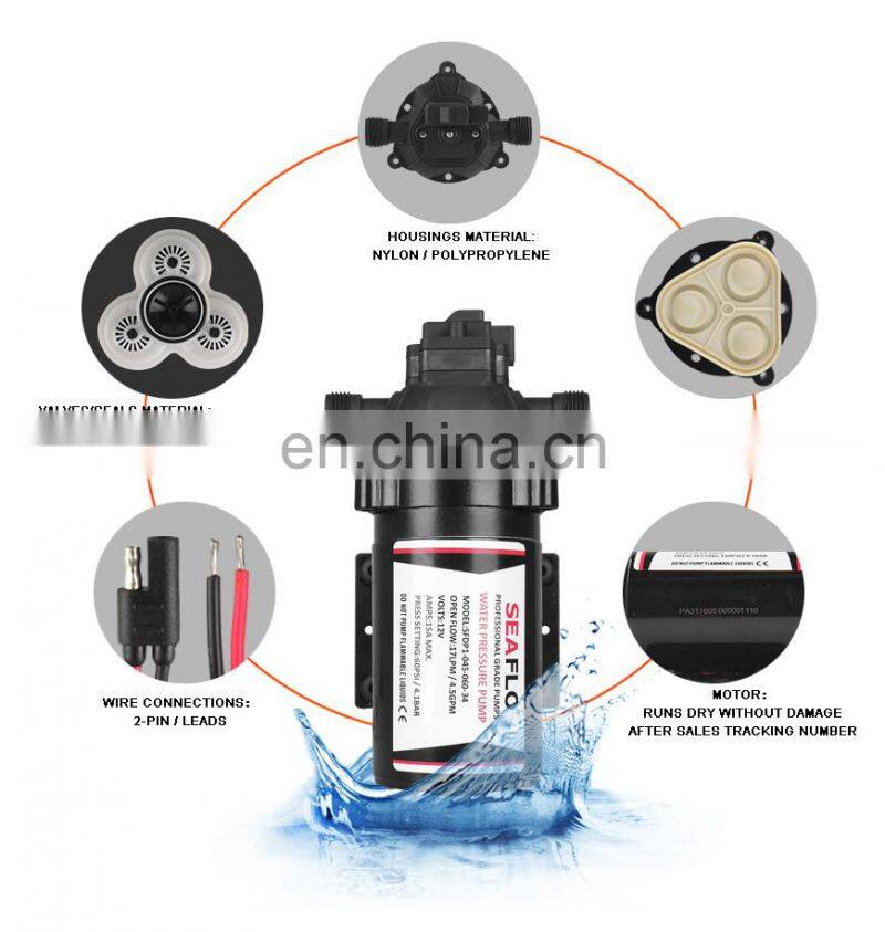 SEAFLO 12V 8.3LPM 70PSI High Pressure Washing Diaphragm Water Pump