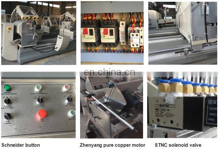 Double head mitre cutting saw machine for aluminum fabrication