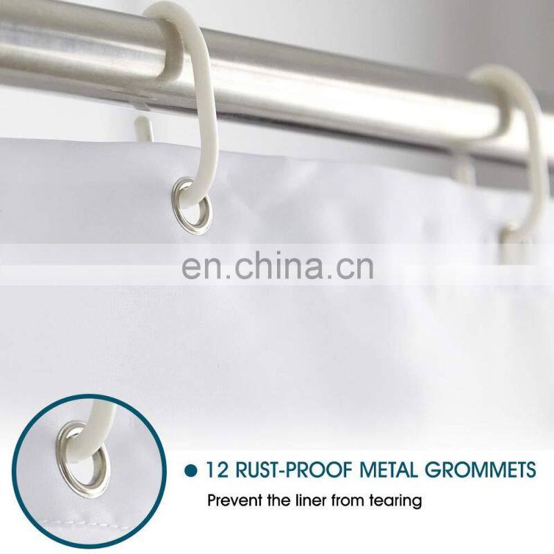 Fashion printing shower curtain green extra long