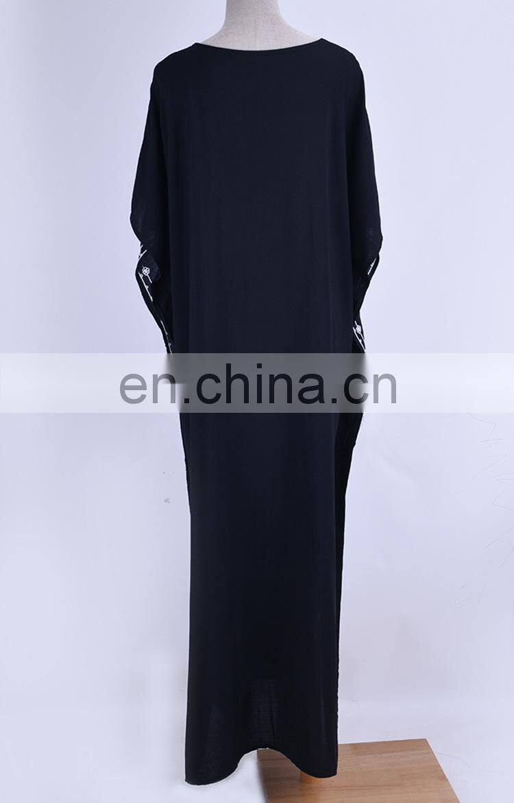 Plus size Cotton Beach Dress with Embroidery Robe de Plage Bikini Cover up Vestido Playa Beachwear Swim cover up Beach wear