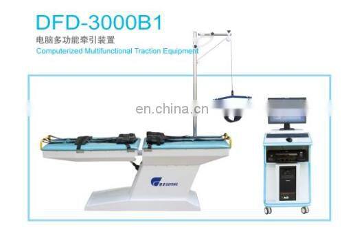 Neck and lumbar traction bed physical therapy equipment used