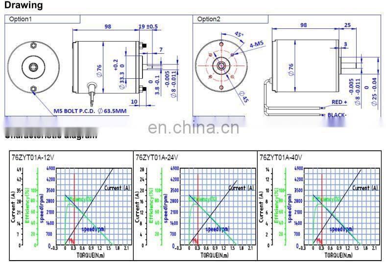 76mm 12v 24v SMALL ELECTRIC TOY CARS DC MOTOR