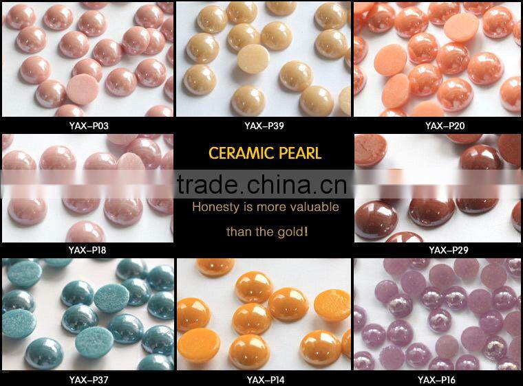 1126C 2mm Korean hot fix iron on flat back pearl white