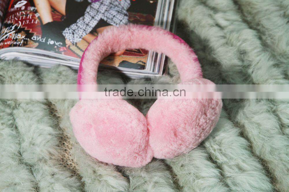 cheap price sheepskin fur earmuff for sale