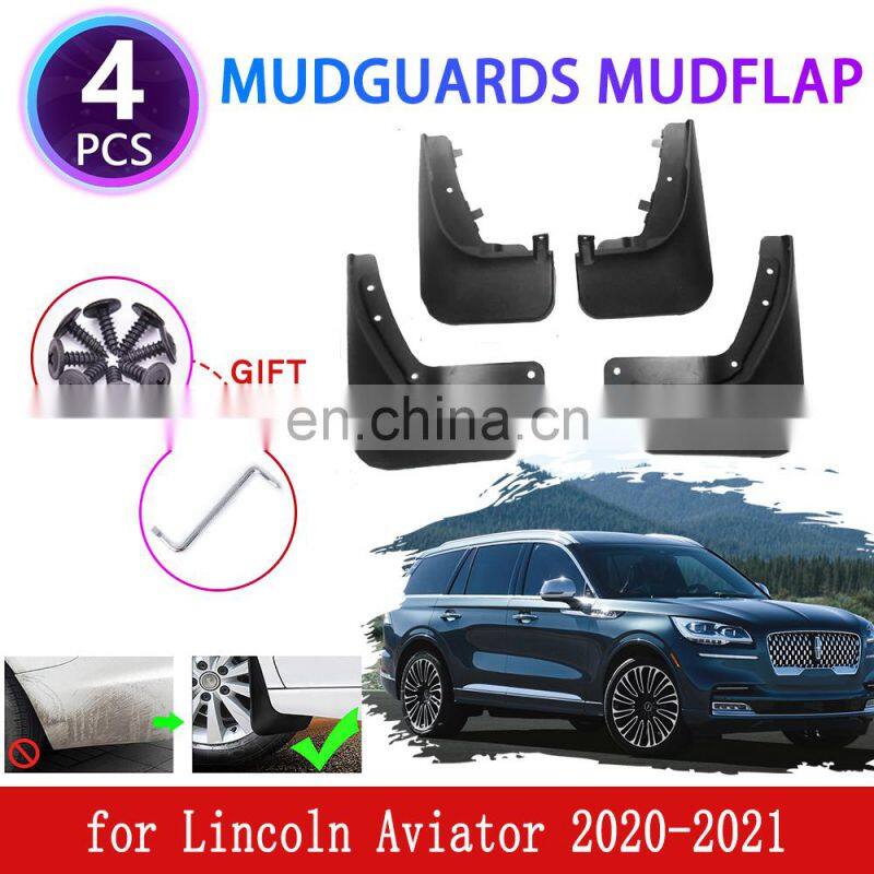 New 4PCS for Lincoln Aviator 2020 2021 Mudguards Mudflaps Fender Mud Flap Splash Mud Retention Guards Protect Car Accessories