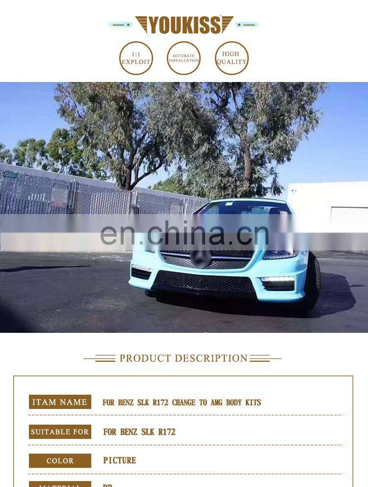 PP material body kits for Mercedes benz SLK class R172 upgrade AMG body kit 11-14