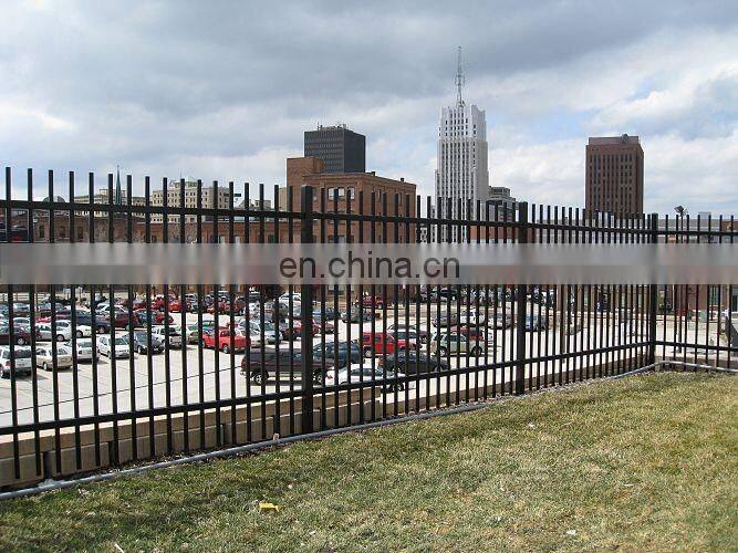 yard garden wrought iron steel fence,galvanized palisade fence,metal fence.