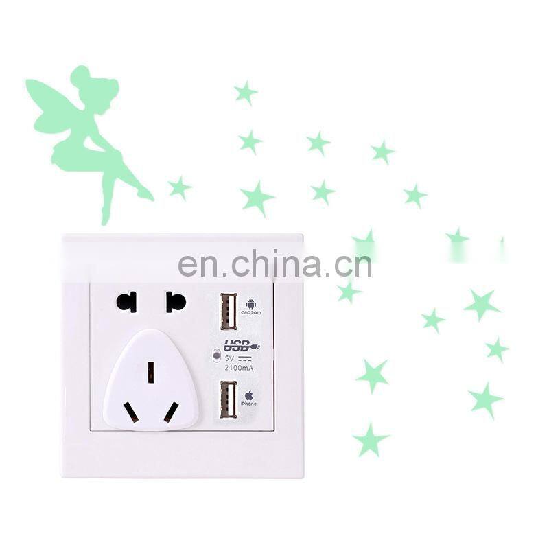 Luminous Cartoon DIY Switch Sticker Wall Sticker Decoration Fluorescent Living Room Children Room Home Decor