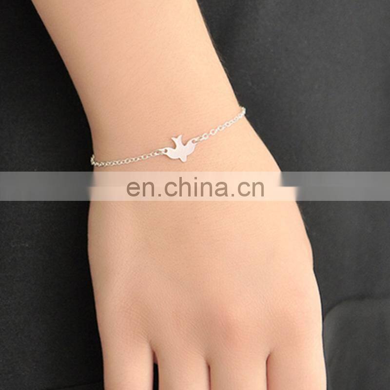Bird Pendant Charm Chain Bracelet Swallow Baby Bird Couple Bracelets Jewelry