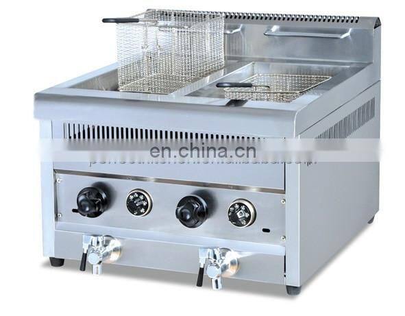 Restaurant Equipment Gas Fryer With Temperature Controller /Natural gas deep fryer with gas safety