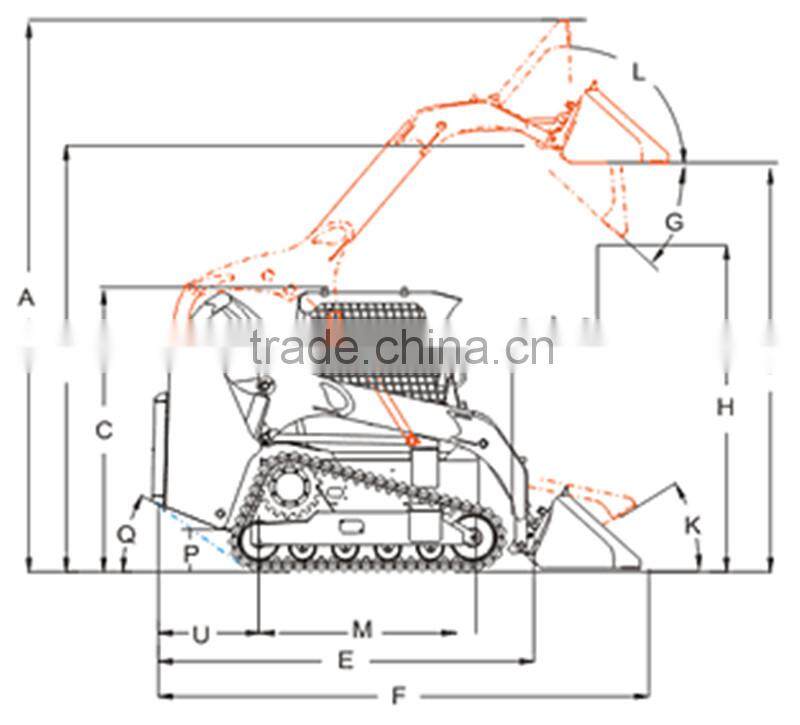 Shandong Laigong China Made Cheap Mini Skid Steer Loader for Hot Sale