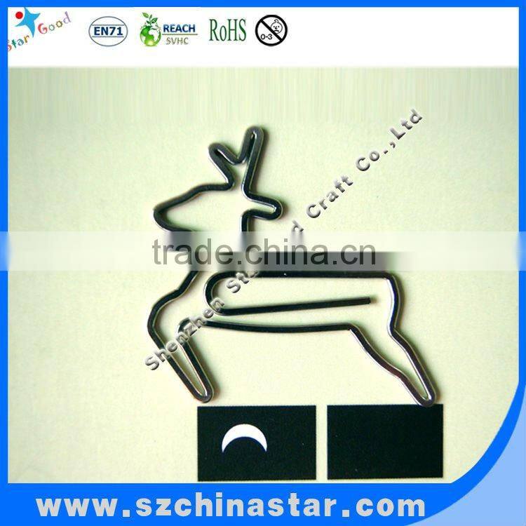 Metal penguin shaped paper clip as school supplies