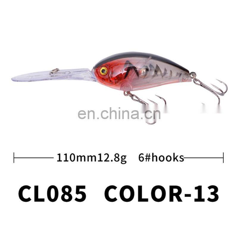 110mm 13g Wholesale High Free Samples Quality Fancy Long Lip Deep Diving Crankshad Fish Bait