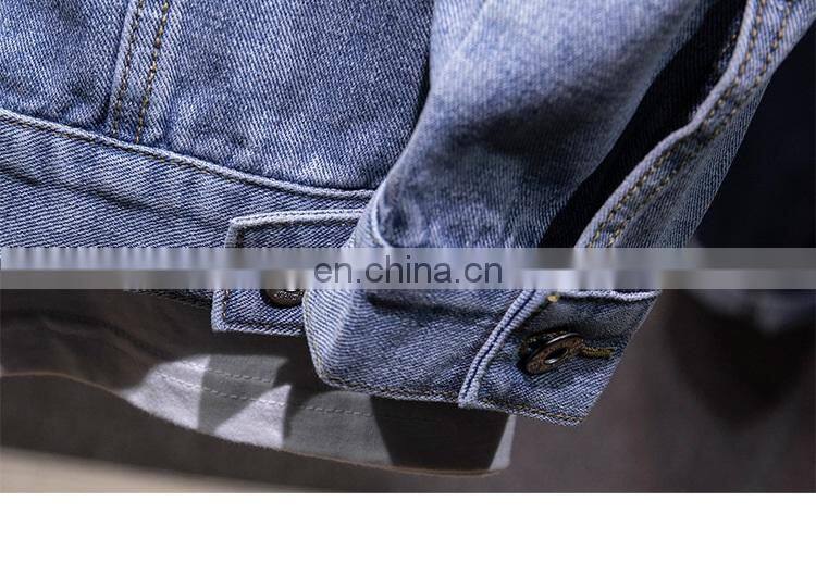 ustomized plus size men's jackets Korean style slim casual color matching male hip-hop denim jacket