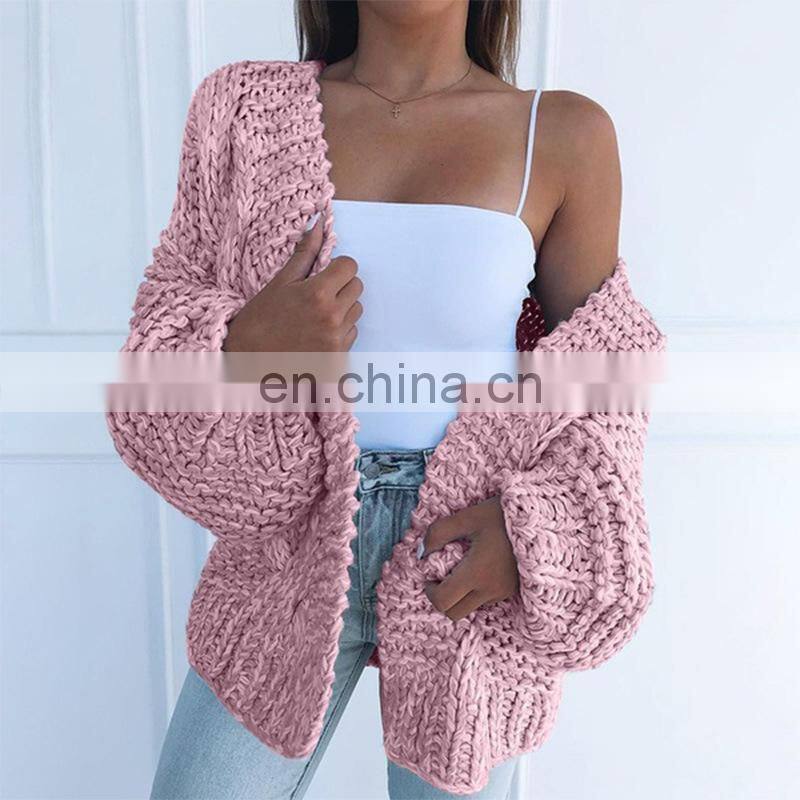 Wholesale custom new cardigan sweater cardigan warm seahorse jacket loose casual long sleeve jacket