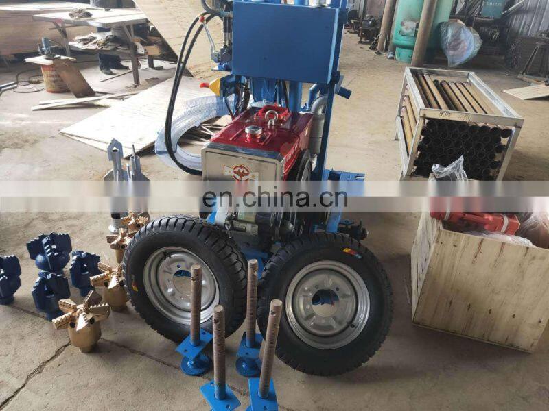 Africa hot selling professional quality 100m small portable water well drilling machine with electric starter