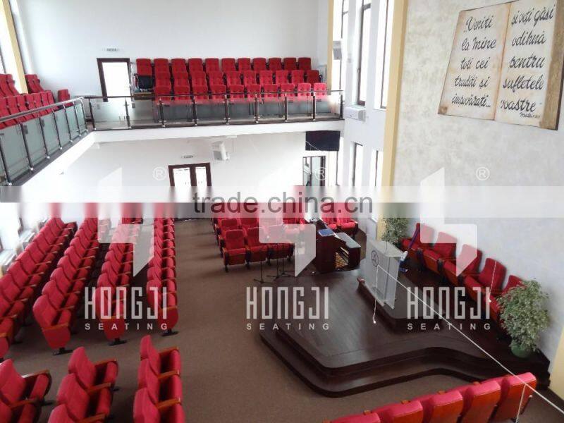 Durable hall chair auditorium seat design with writing tablet HJ8201-E